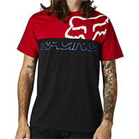 Fox Skew Ss Crew Tee Flame Rosso