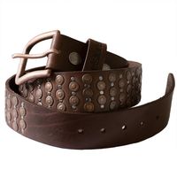 Helstons Pin Belt Brown