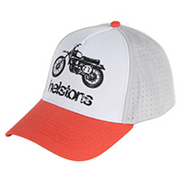 Gorra Helstons Hakan Cross naranja beige blanco