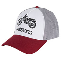 Gorra Helstons Hakan Cross rojo gris blanco