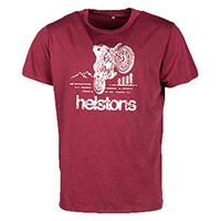 T Shirt Helstons Ts Forest Bordeaux