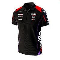 Camiseta Ixon PO1 Aprilia 24 negro rojo