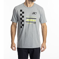 T Shirt Klim Checkered Flag Tri-blend Grigio