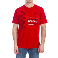 T Shirt Klim Checkered Flag Tri-blend Rosso