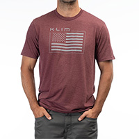 Maglia Klim Patriot Flag Tri-blend Marrone