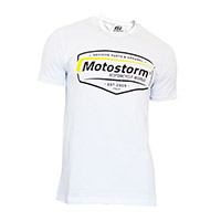 T-shirt Motostorm Logo Vintage Blanc