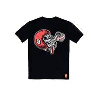 Pando Moto Mike Red Skull 01 T Shirt Noir