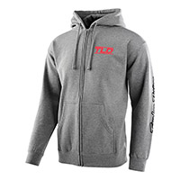 Sudadera con capucha y cremallera Troy Lee Designs Speed ​​gris