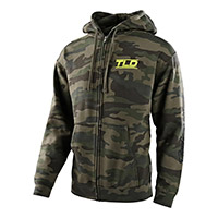 Troy Lee Conçoit Speed Zip Up Hoodie Camo Vert