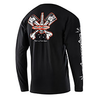 Camiseta Troy Lee Designs Pistonbone LS negra