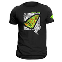 T Shirt Ufo Noir Jaune Fluo