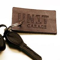 Unit Garage Rectangular Unitgarage Black Keyring