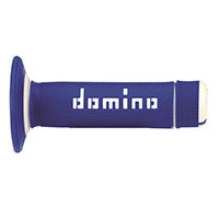 Coppia Manopole Domino A02041c Blu Bianco