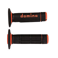 Coppia Manopole Domino A02041c Nero Arancio