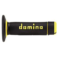 Coppia Manopole Domino A02041c Nero Giallo