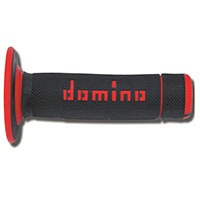 Domino A02041c Handgrips Black Red