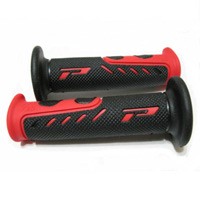 Progrip 725 doble densidad abrazaderas de extremo abierto rojo negro