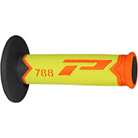 Puños Progrip 788 TD Closed End naranja amarillo negro