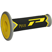 Poignées Progrip 788 Td Closed End Noir Gris Jaune