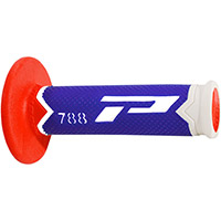 Progrip 788 Td Closed End Grips White Blue Red