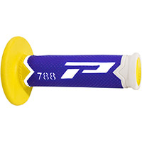 Puños Progrip 788 TD Closed End blanco azul amarillo