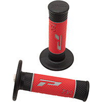 Poignées Progrip 790 Td Closed End Gris Rouge Noir