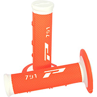 Poignées Progrip 791 Dd Closed End Blanc Orange