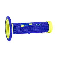 Poignées Progrip 791 Dd Closed End Jaune Bleu