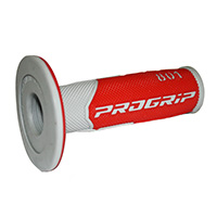 Manopole Progrip 801 Dd Closed End Rosso Grigio