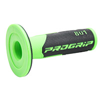 Progrip 801 Dd Closed End Grips Black Green Fluo