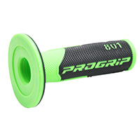 Poignées Progrip 801 DD Closed End noir jaune fluo