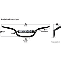 Renthal Twin Wall 918Crハイハンドルバーブラック