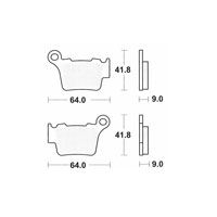 Pastillas de freno traseras DP BRAKE sinterizadas mod.SDP 935 - 2