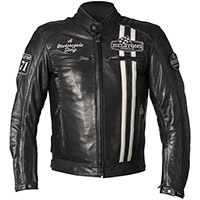Helstons Leather Jacket Indy Rag Blue White
