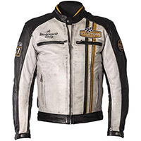 Helstons Leather Jacket Indy Rag White Black