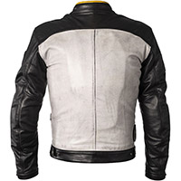 Blouson Cuir Helstons Indy rag blanc noir - 2