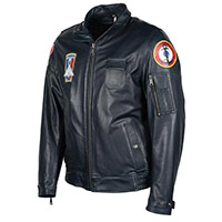 Helstons Leather Jacket Aeronef Rag Blue