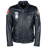 Helstons Leather Jacket Aeronef Rag Blue