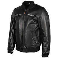 Helstons Leather Jacket Helico Rag Black