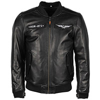 Chaqueta de cuero Helstons Helico trapo negro