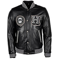 Helstons Leather Jacket College Rag Black