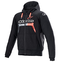 Sweat à capuche Alpinestars Chrome Ignition noir rouge