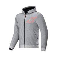 Felpa Alpinestars Chrome V2 Sport Grigio Rosso