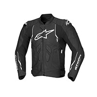 Giacca Pelle Alpinestars Dusk Nero Bianco