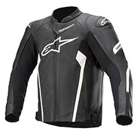 Alpinestars Faster V2 Leather Jacket Black White