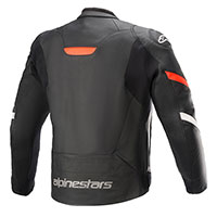 Blouson en cuir Alpinestars Faster V2 noir rouge - 2