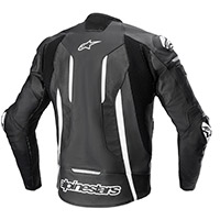 Chaqueta de cuero Alpinestars Fusion negro blanco