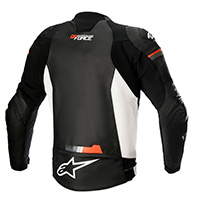 Chaqueta de cuero Alpinestars Gp Force blanco rojo