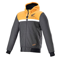 Sudadera con capucha Alpinestars Honda Chrome Street naranja