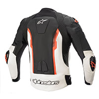 Blouson en cuir Alpinestars Missile V2 rouge blanc - 2